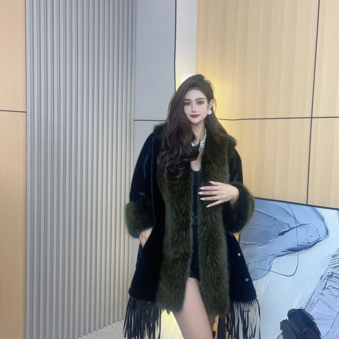 【蒂芬妮月月推荐】反季新款长款保暖显瘦时尚网红时尚外套2342-B