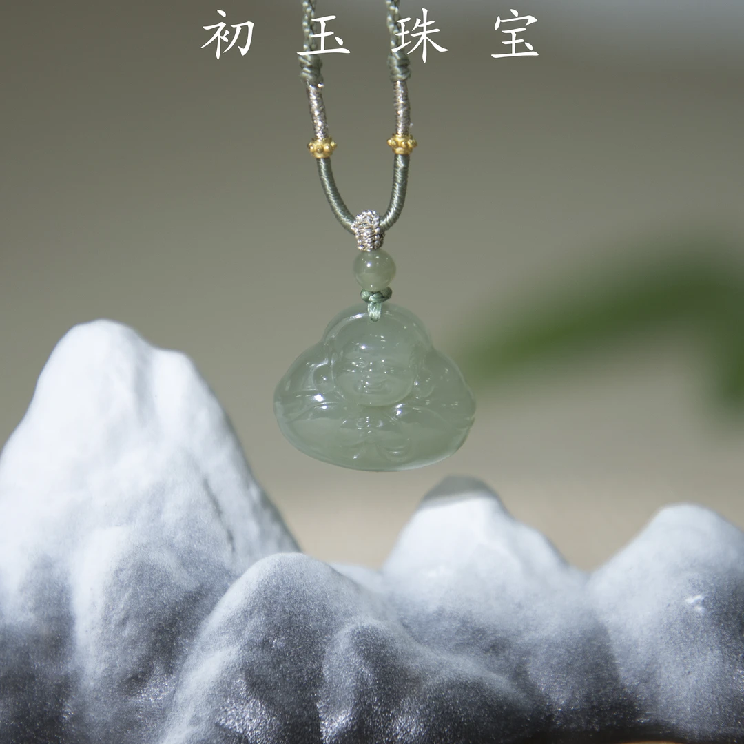 【福栖】和田玉 宝宝佛吊坠  手工雕刻 和田玉 抱抱佛吊坠