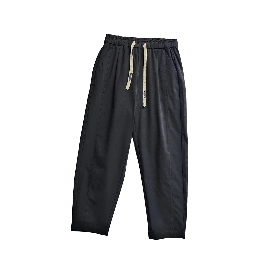 春季新款男士舒适百搭松紧腰直筒男款休闲裤28847