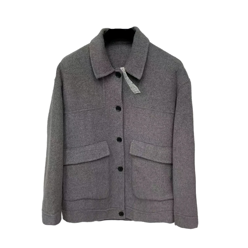 秋冬经典新款男士时尚潮流舒适商务百搭休闲双面毛呢外套男28109