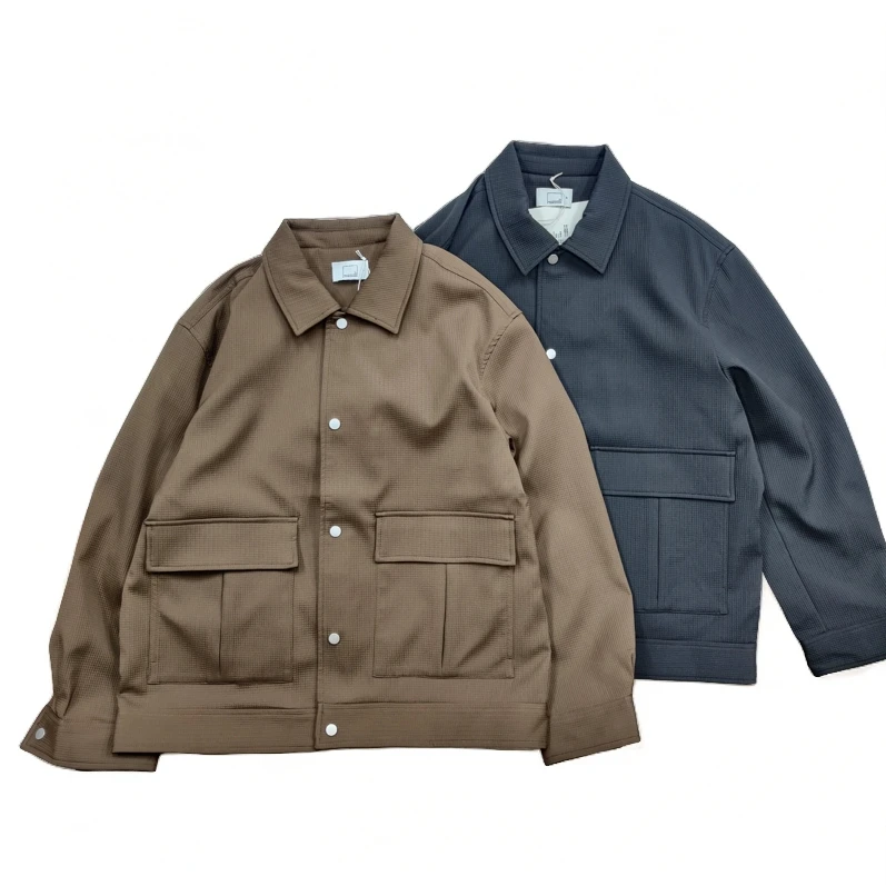 秋季新款男士时尚潮流百搭翻领短款夹克休闲男外套6333