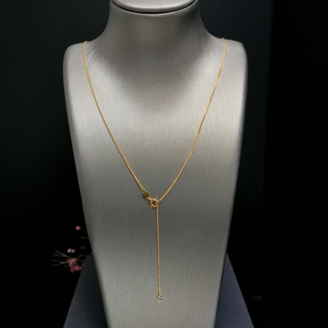 晶兴珠宝 18k金 素链轻奢简约 经典百搭可调节  素款