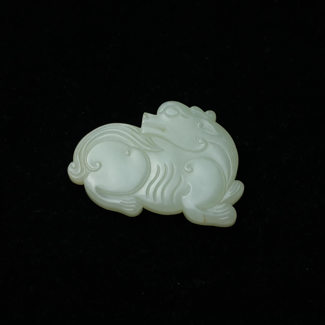 TCWWA05620清晚和田白玉瑞兽挂件