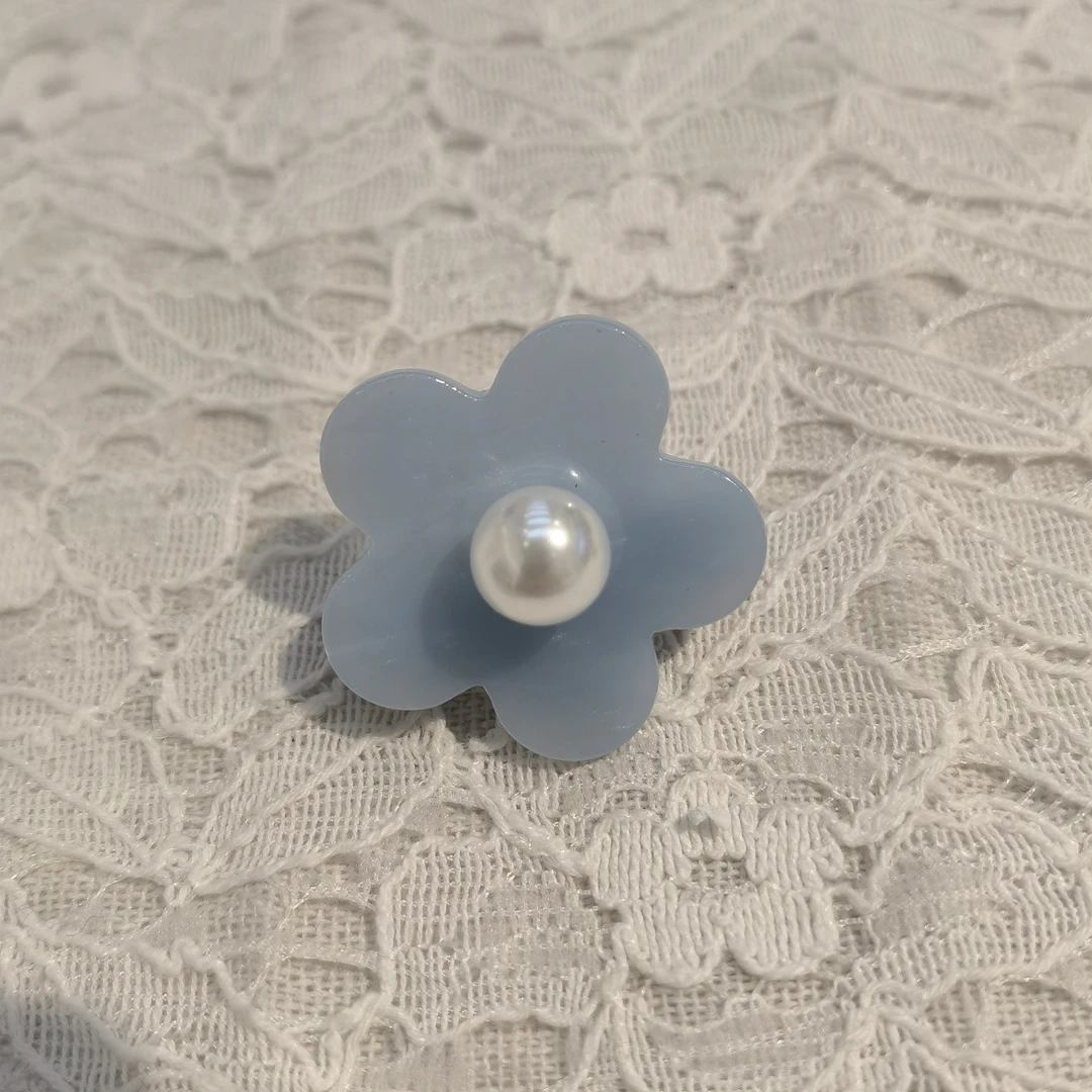 A539蓝色花花边夹