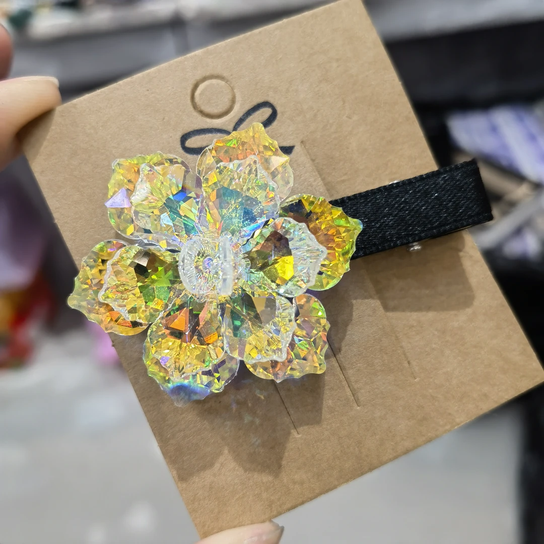 A903黄色花朵边夹