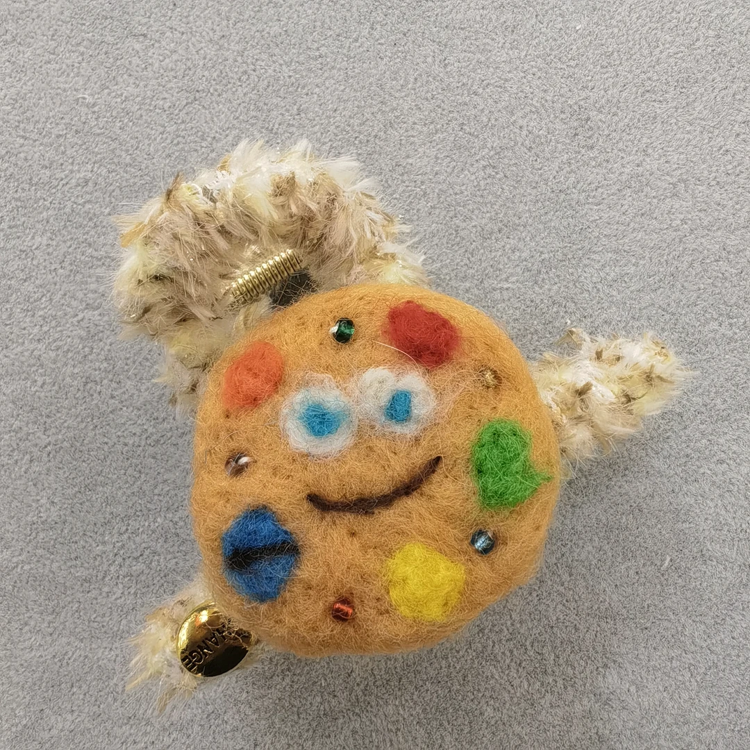 B468彩色饼干笑脸AB面长不大抓夹