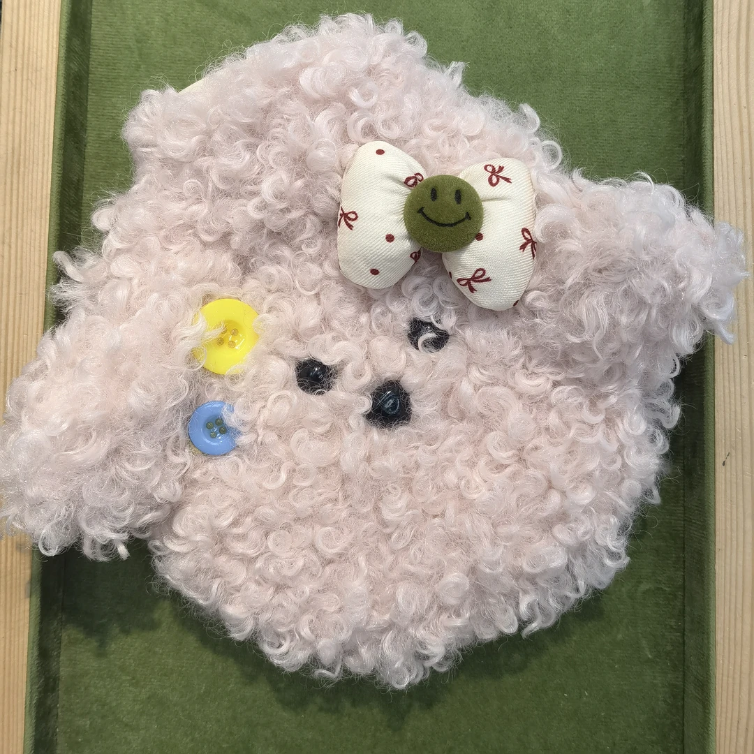 B068粉色狗狗毛毛热水袋