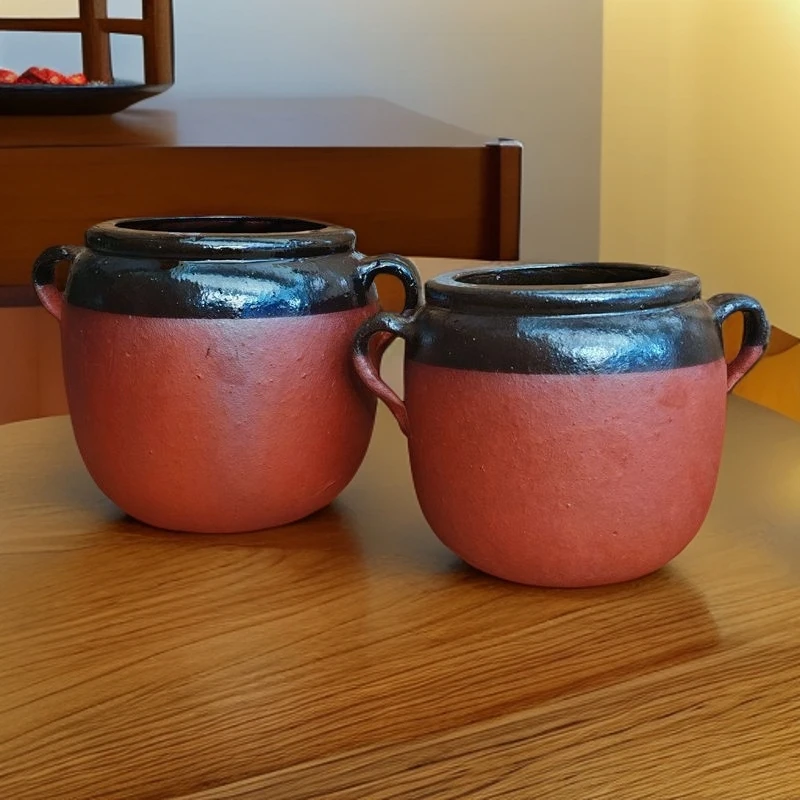 新款老土陶罐子耐用新款老式高温家用粗陶煲汤砂锅土罐子瓦罐土陶