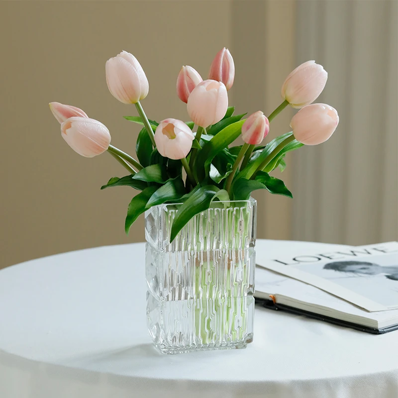 郁金香仿真花客厅摆件餐桌房间装饰摆设假花花束干花假花仿真花