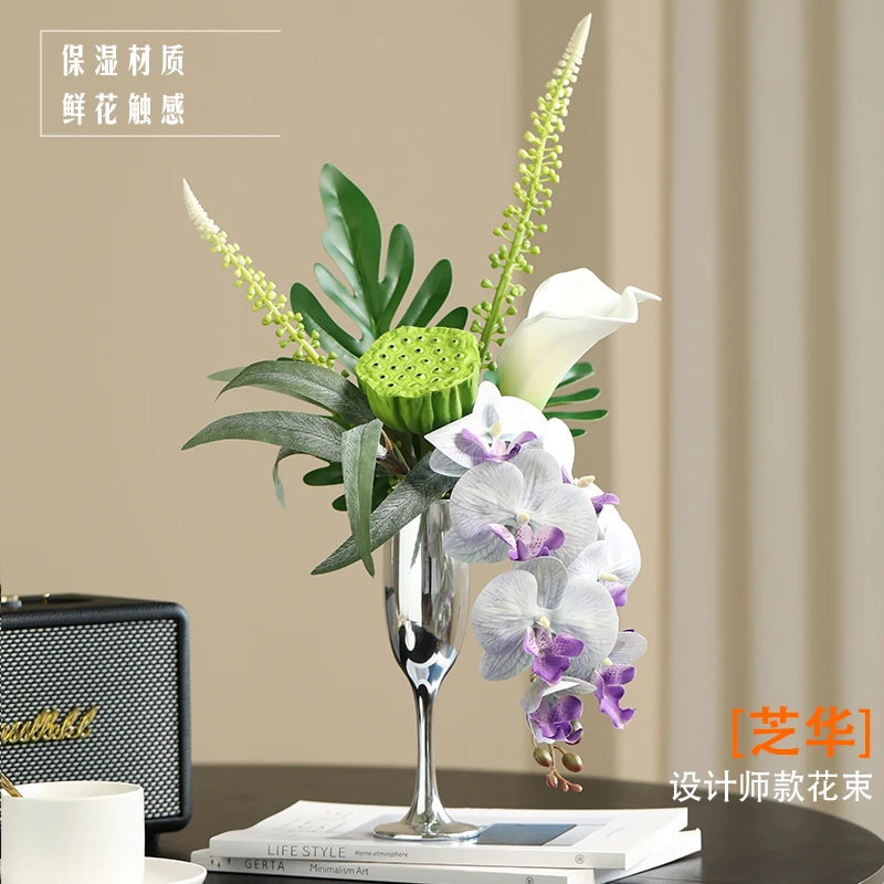 2024年新款设计师款花束高品质手感保湿仿真花束家居客厅装饰摆件
