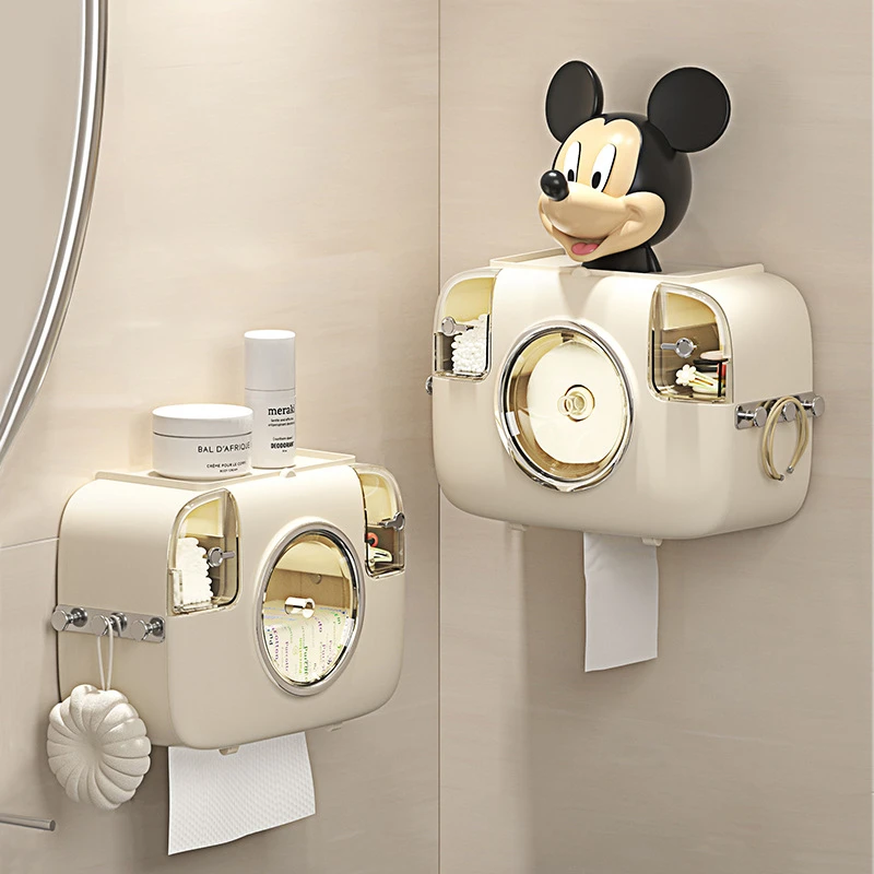 卫生间洗脸巾收纳盒厕所免打孔壁挂抽纸盒子浴室多功能防水纸巾盒