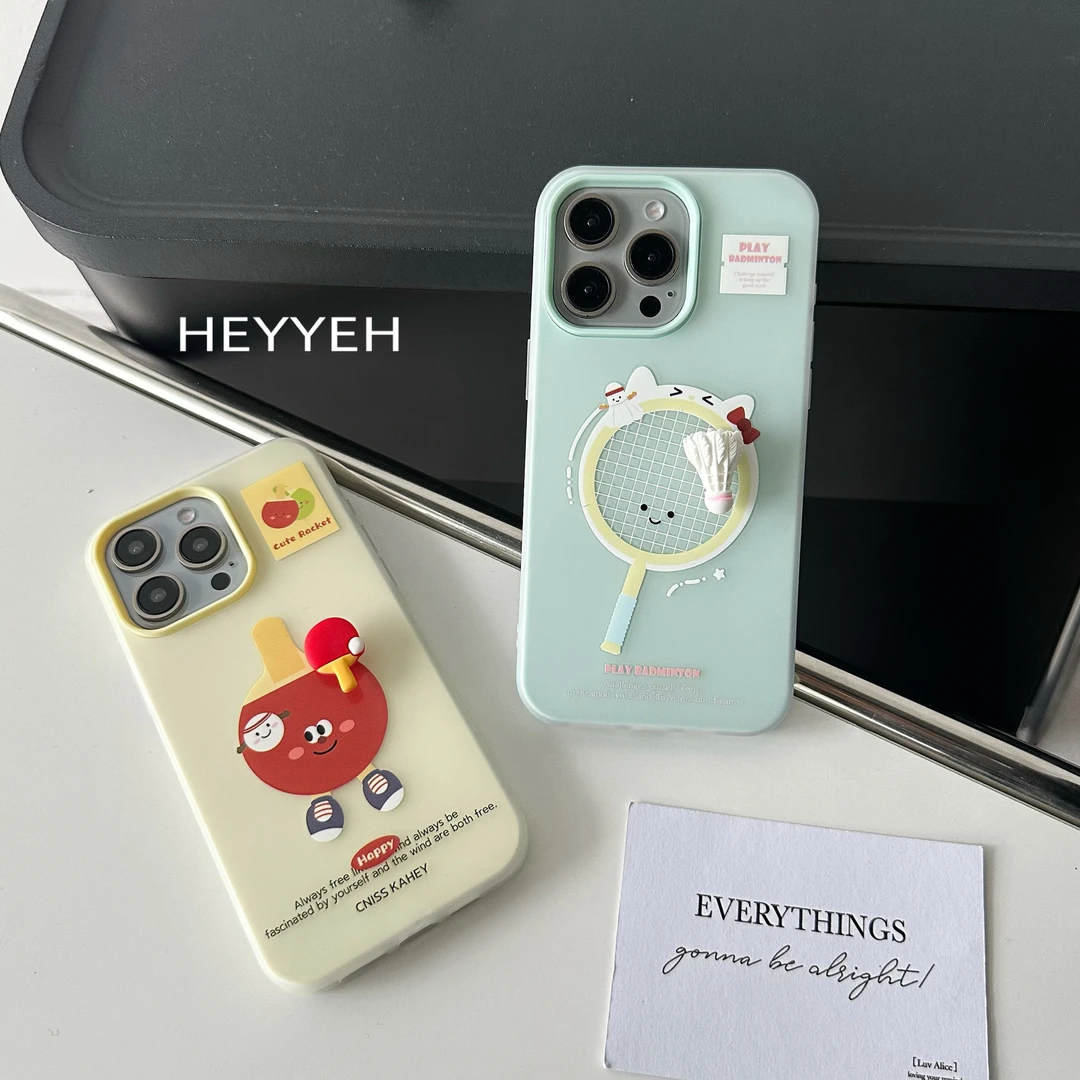 个性设计旋转羽毛兵乓球iPhone16pro max手机壳适用苹果15新款14