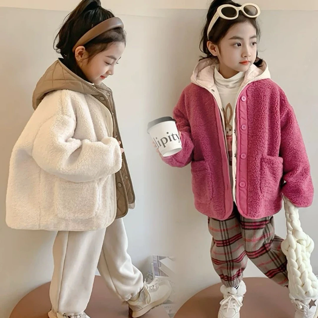 女宝宝加厚毛毛衣马甲两件套秋冬外套