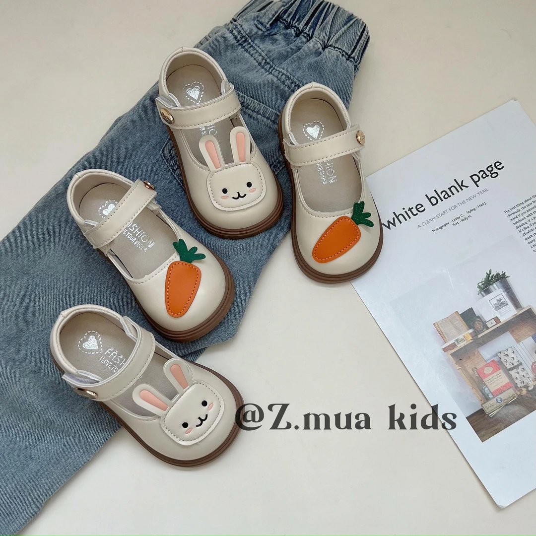 [莓莓麻薯~]春季新款儿童21-30码女童魔术贴防滑软底学步鞋