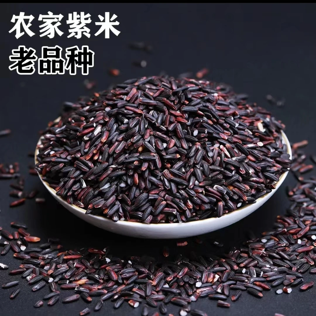 贵州高山梯田胭脂紫米血糯米杂粮紫米粥紫米饼紫米露