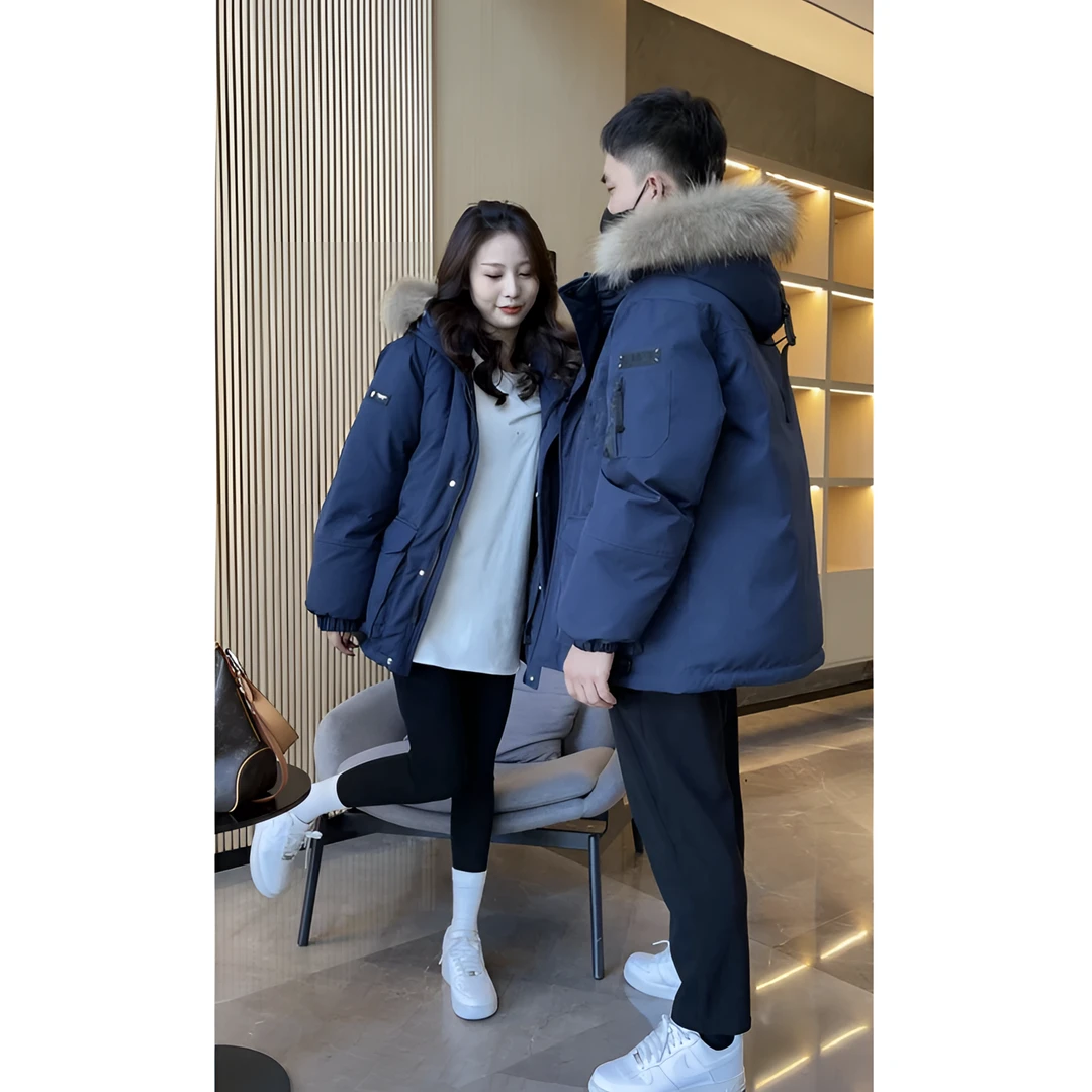 【KDD · YD】冬季新款大毛领中长款羽绒服时尚男款连帽外套 N-26