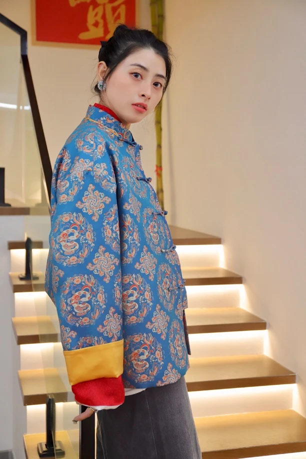 婉莹手工｜钱小萍十二生肖·蛇（立领外套）