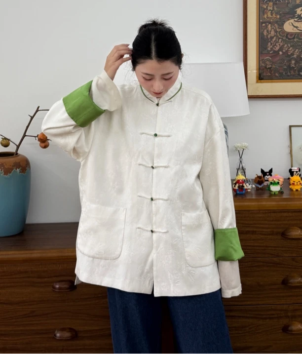 婉莹手工｜ 白色打底·罗(外套）