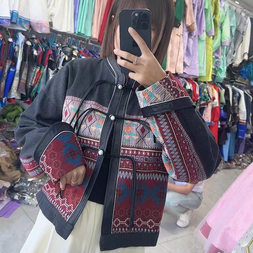 新款民族风牛仔外套