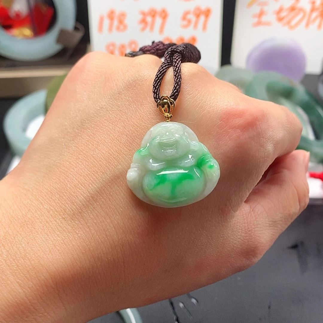 【闪购商品】翡翠颈饰未镶嵌申*镶嵌费18K