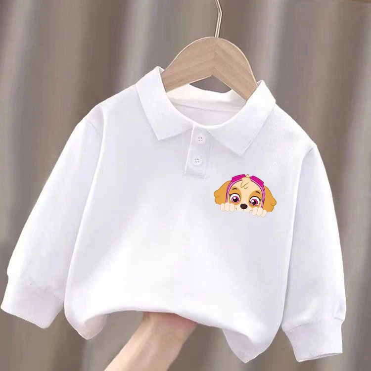 100%纯棉童装男女童加绒加厚POLO新款洋气小童打底衫可爱宝宝上衣