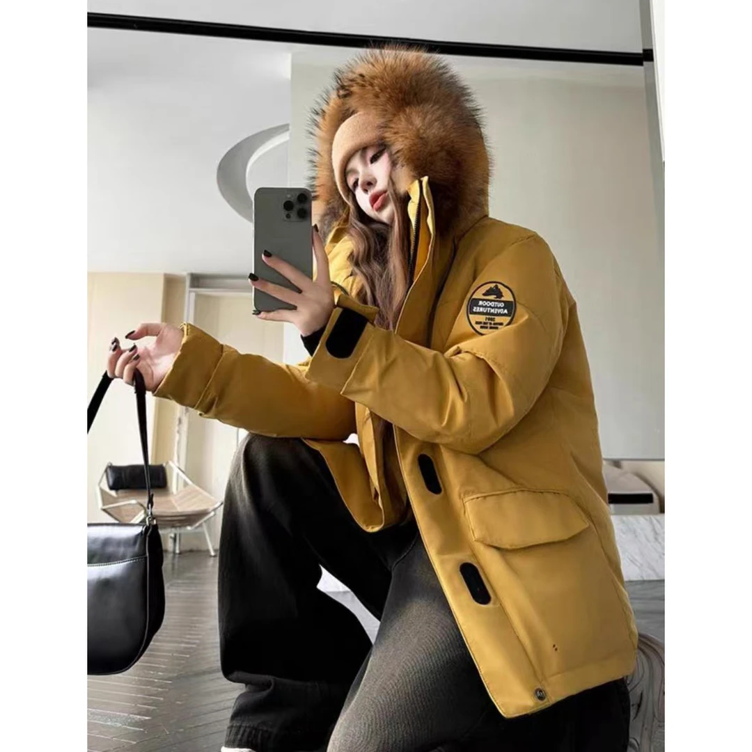 无印心匠白鹅绒+可拆卸&连帽派克羽绒服--情侣款 Y1348