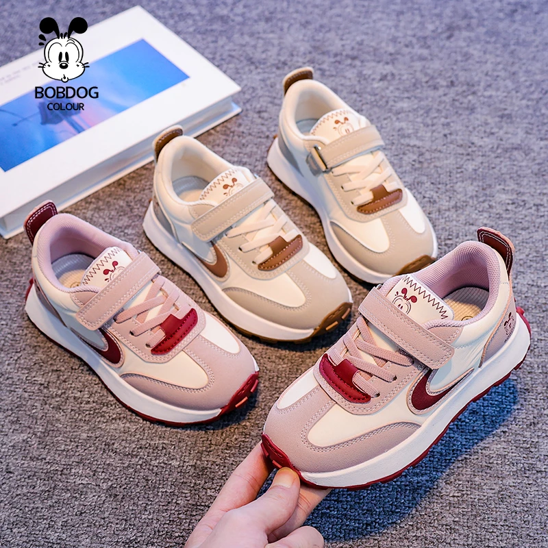 QC巴布豆卡乐儿童运动鞋软底减震女童阿甘鞋防滑耐磨男童鞋