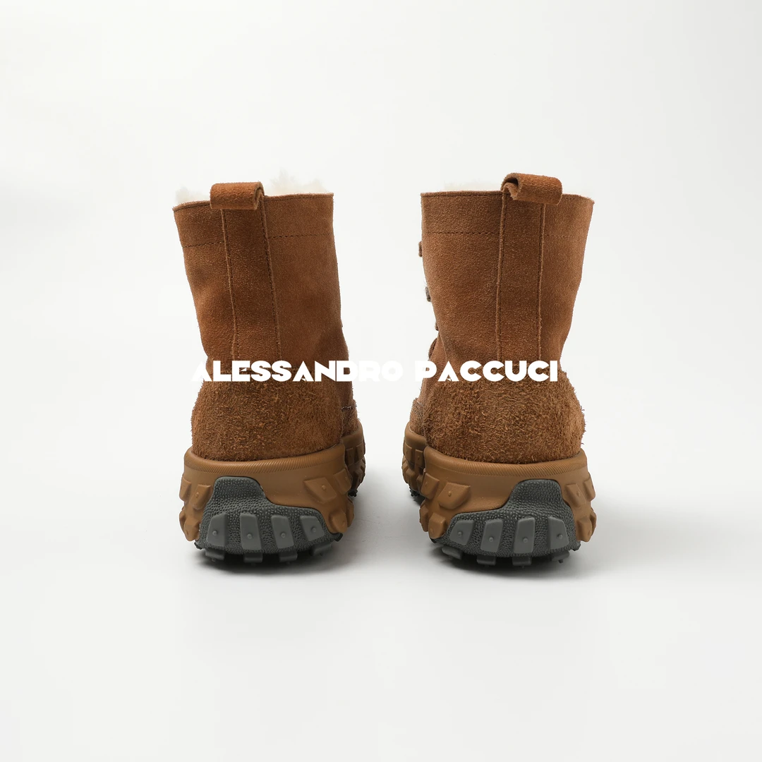 AP洛哥44214XX【风火轮】绑带轮胎鞋 牛皮厚底防滑保暖雪地靴高帮鞋