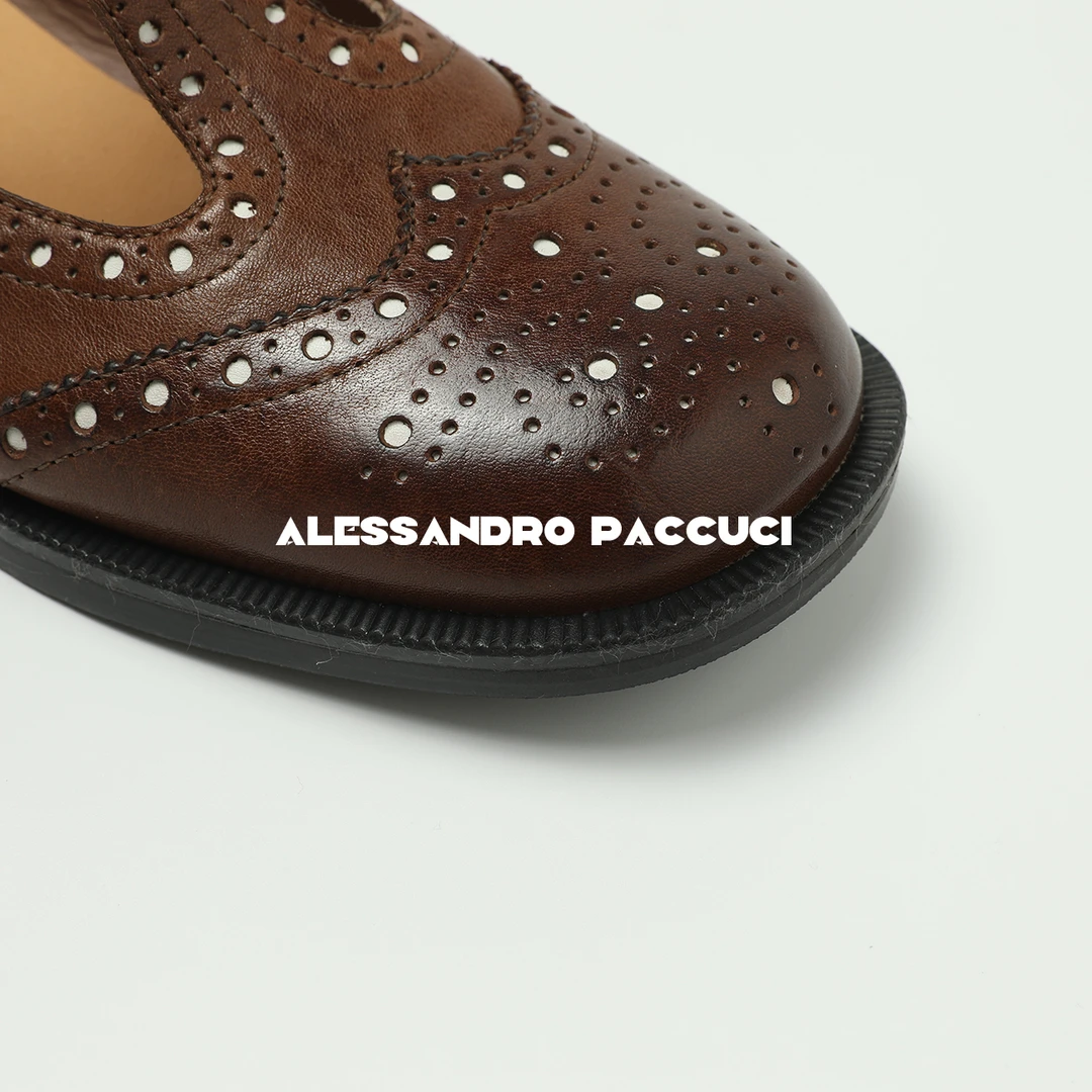 AP洛哥43159XA【广场漫步】植柔牛皮蜡感手工单鞋时尚休闲鞋