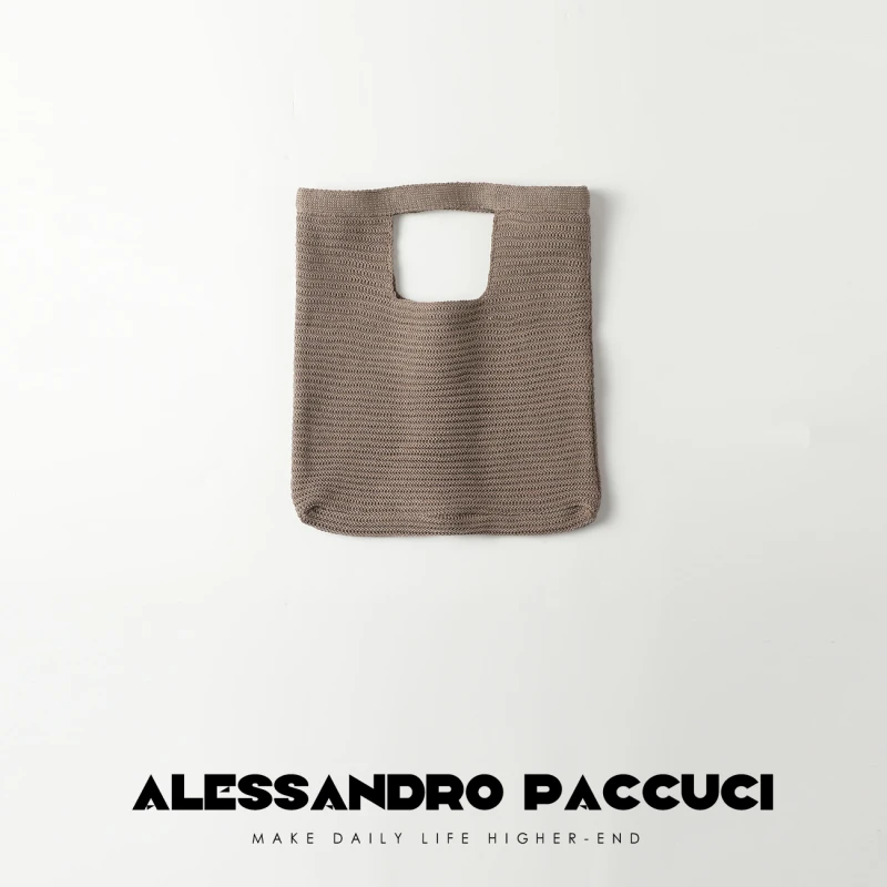 AP洛哥43028BT【菠萝纹】纯色时尚百搭针织手提包