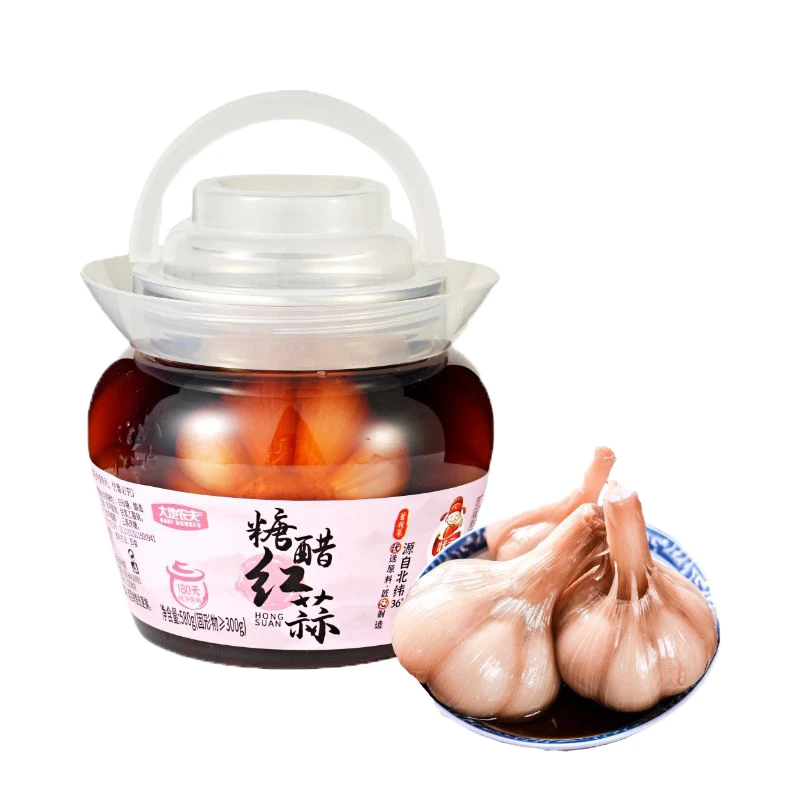 状元大地农夫【糖醋红蒜】腌制蒜糖蒜山东大蒜头酸甜下饭小菜瓶装