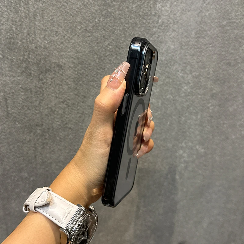 苹果15手机壳磁吸冰彩透明iphone15promax新款14pro个性13高级感