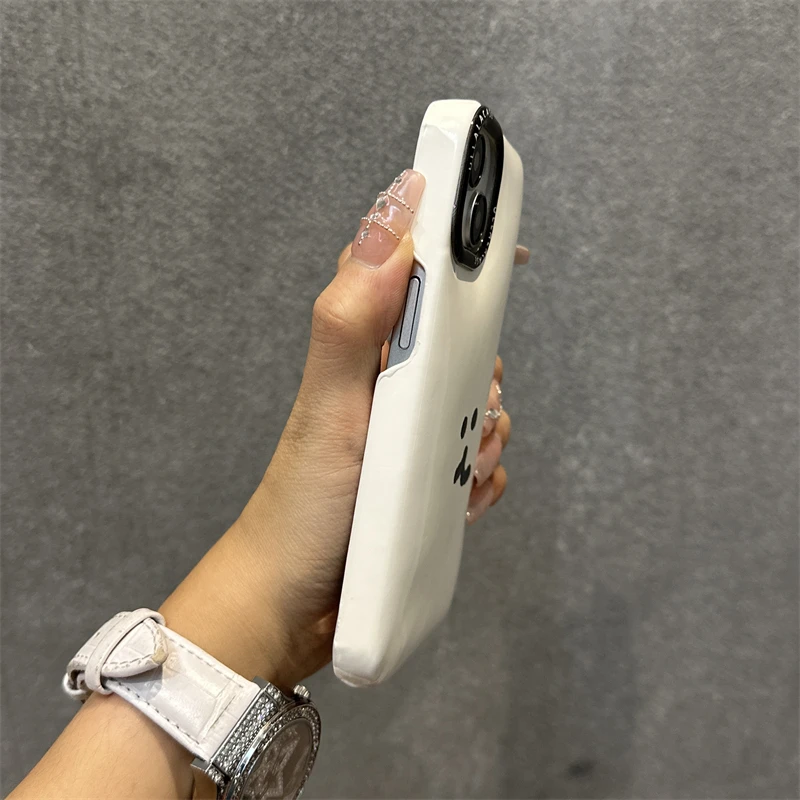 苹果15手机壳卡通小熊表情iphone15promax新款14pro羽绒服气垫13