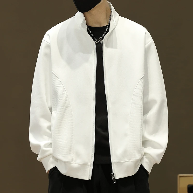 春秋季男士夹克外套2025新款条纹休闲运动开衫拉链初秋男装上衣棉