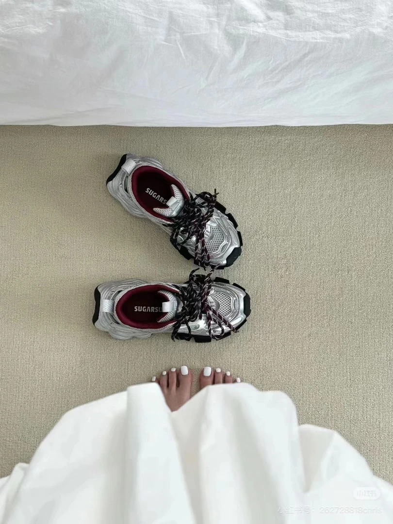 【大乐挖到宝啦】赵昭仪同款|SugarSu酥履24新款增高绑带老爹女鞋