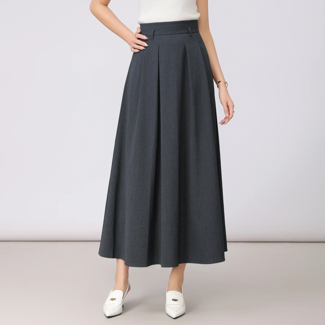 GIRDEAR/哥弟新款百搭高腰气质中长款显瘦半身裙裙子1200366高档