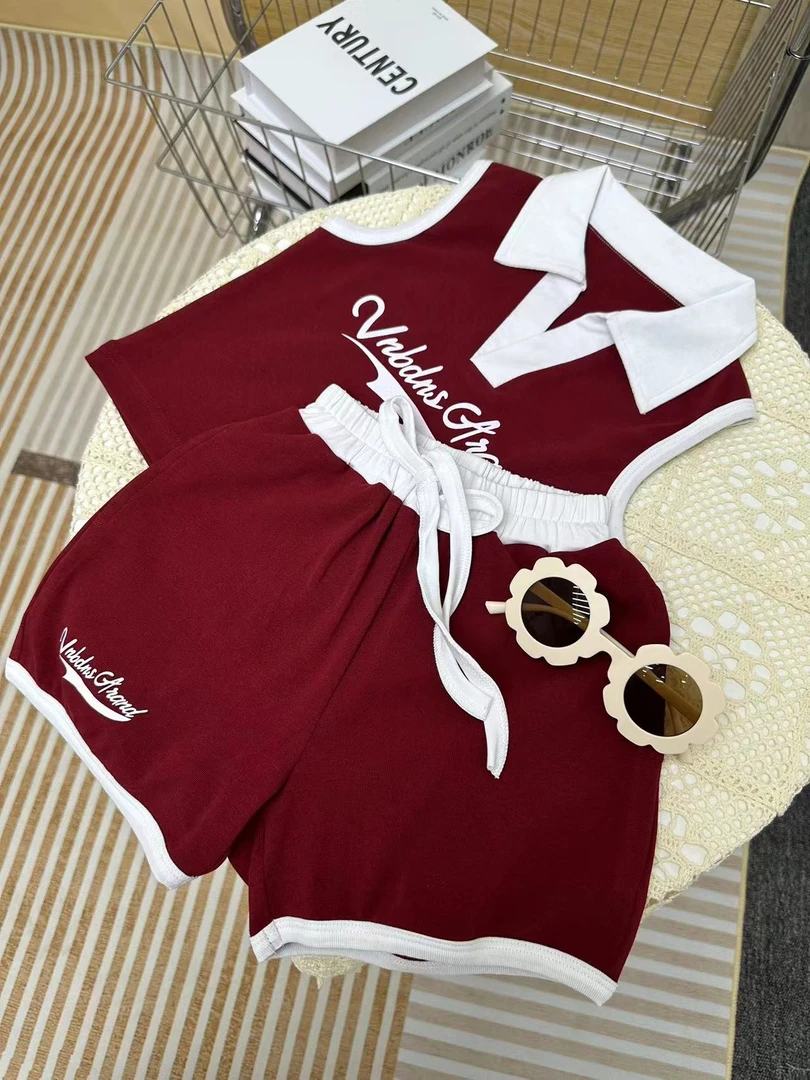 2024新款女小童夏季休闲韩系高端两件套套装休闲洋气(赠墨镜