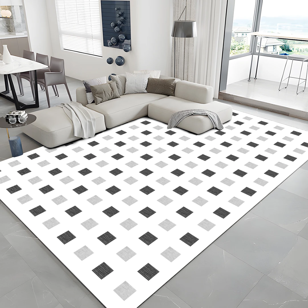 客厅地毯毯茶几垫地毯轻奢脚垫地毯床边毯家用简约防滑防水免洗