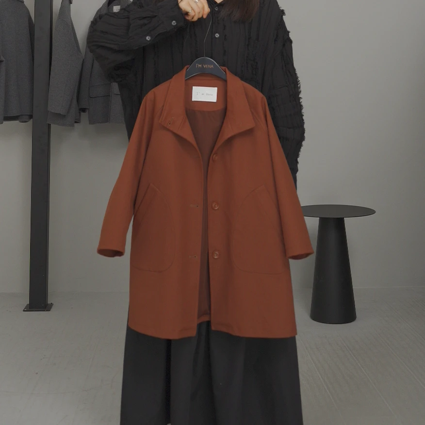 I'm Vena<简林>男童女童中性秋款风衣外套童装中长款秋39F3556