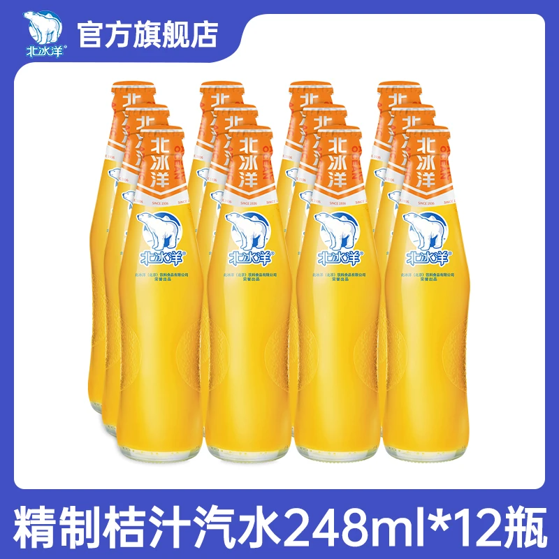 北冰洋 老北京汽水精制桔汁汽水248ml*12瓶饮料经典冰镇网红精选