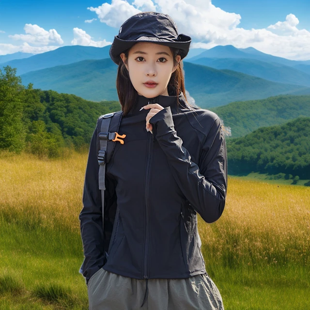 DOCARE/朵彩防晒衣夏季修身显瘦防紫外线登山开衫薄款徒步防晒服