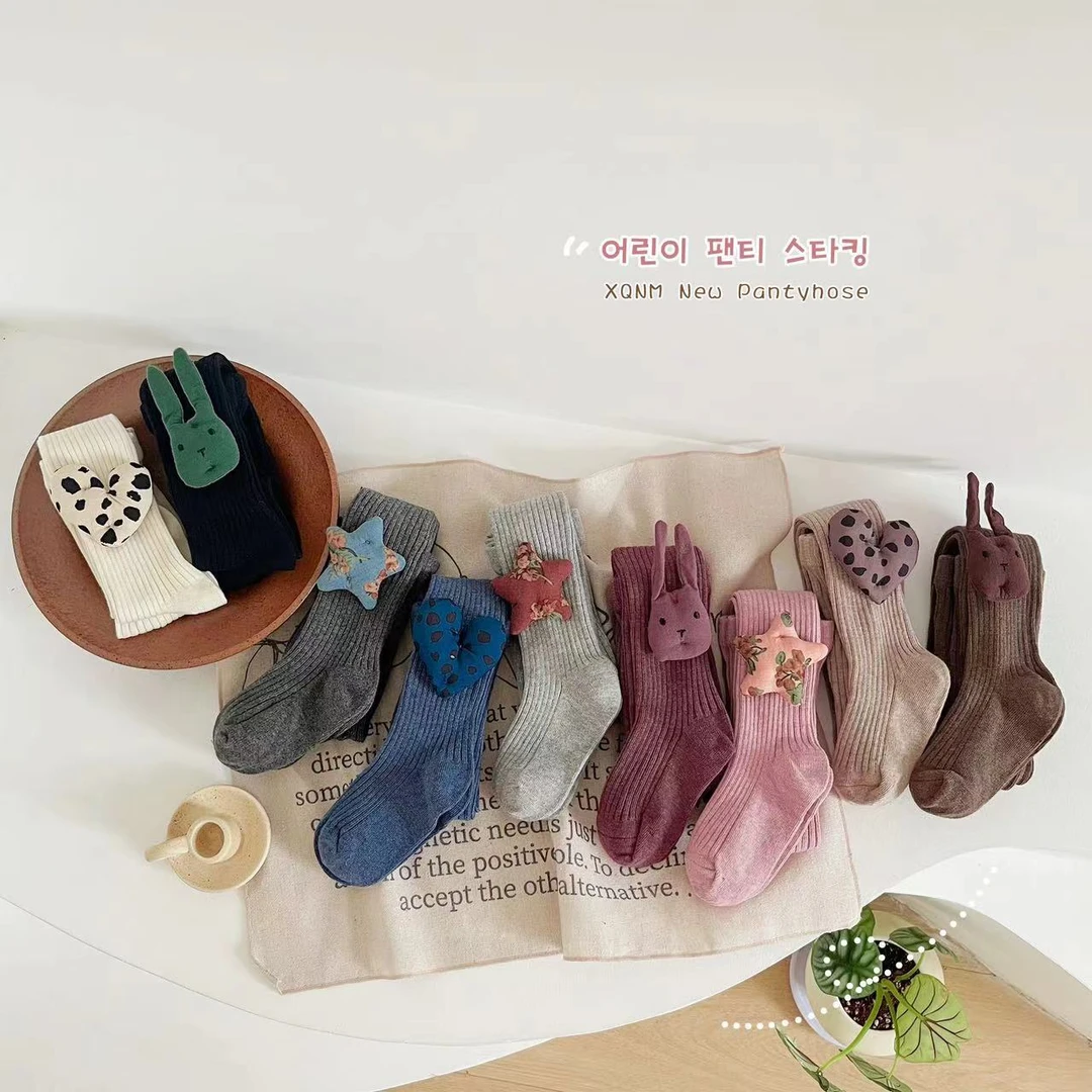QK6015婴儿女童春秋新款潮袜洋气女宝连裤袜网红时尚弹力连裤袜