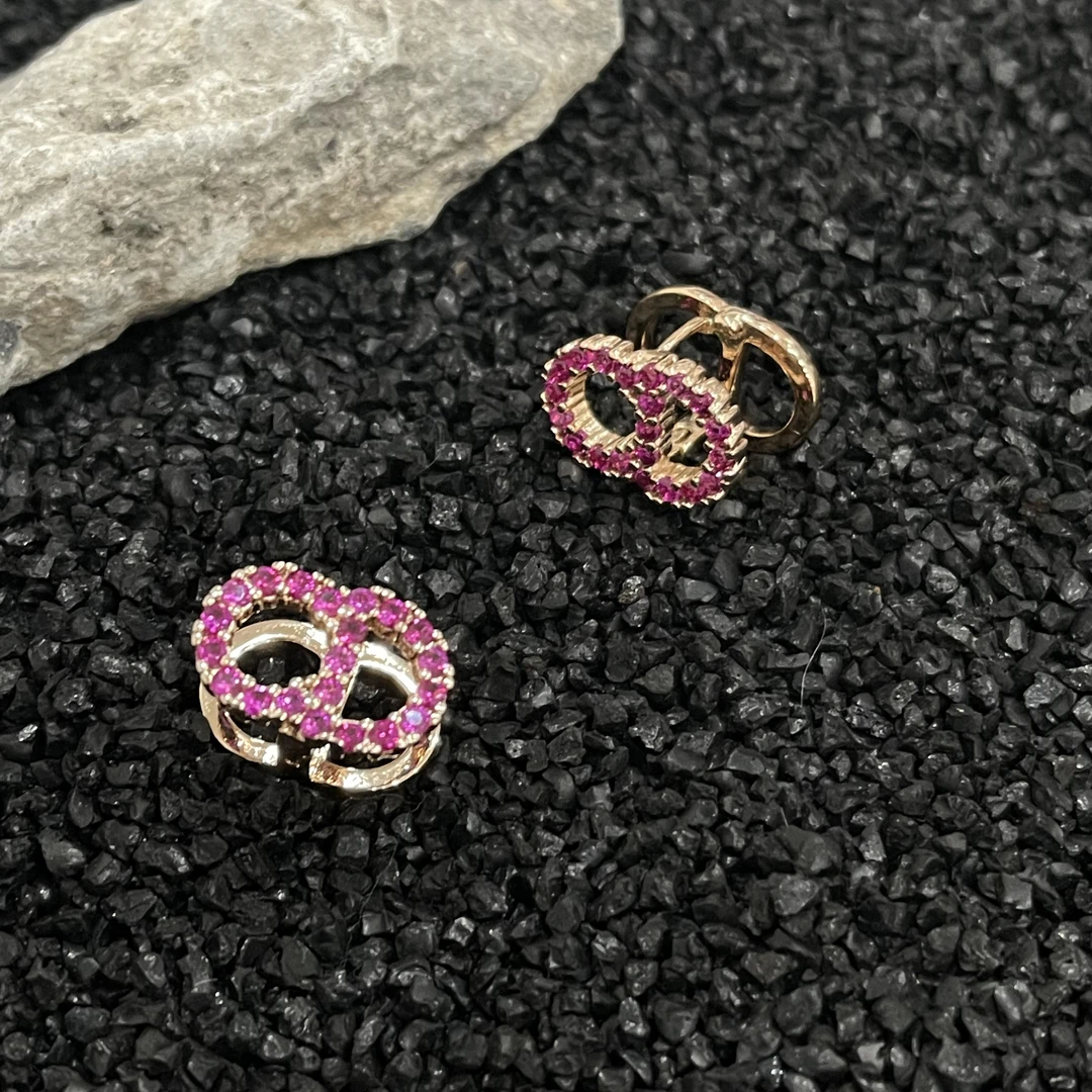 铜合金合成锆石耳饰 YD-1327-绝地武士色猪鼻子耳环