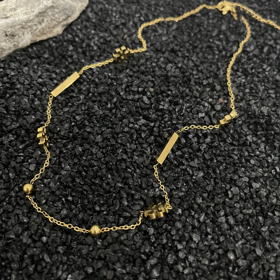 钛钢项链 YD-1369-钛钢素款项链