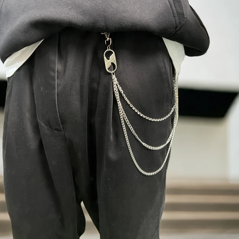 欧美潮流时尚休闲裤链腰链 男女同款嘻哈多层牛仔裤腰链