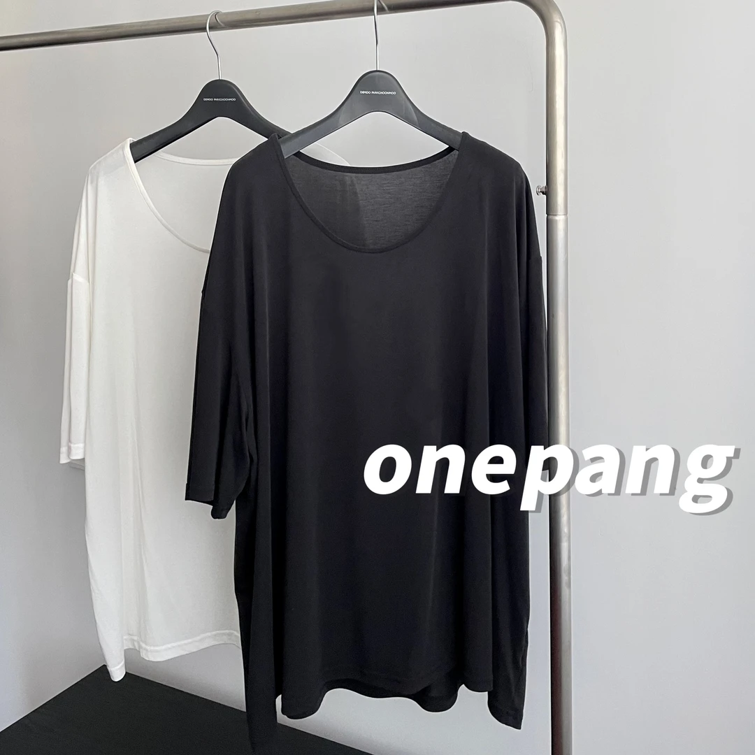 onepang丝滑面膜T秋冬搭配好能手纯色百搭短袖T恤衫打底大码女装