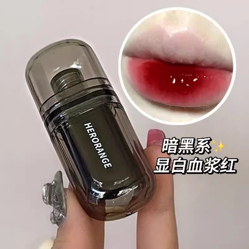 秋冬新品ins唇釉镜面水光纯欲高级玻璃唇不掉色灰玫瑰嫩桃色口红