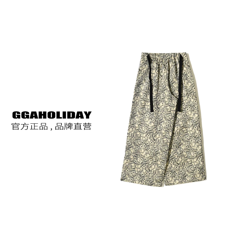 GG原创设计师新款直筒时尚休闲宽松百搭潮流提花工装裤 133076