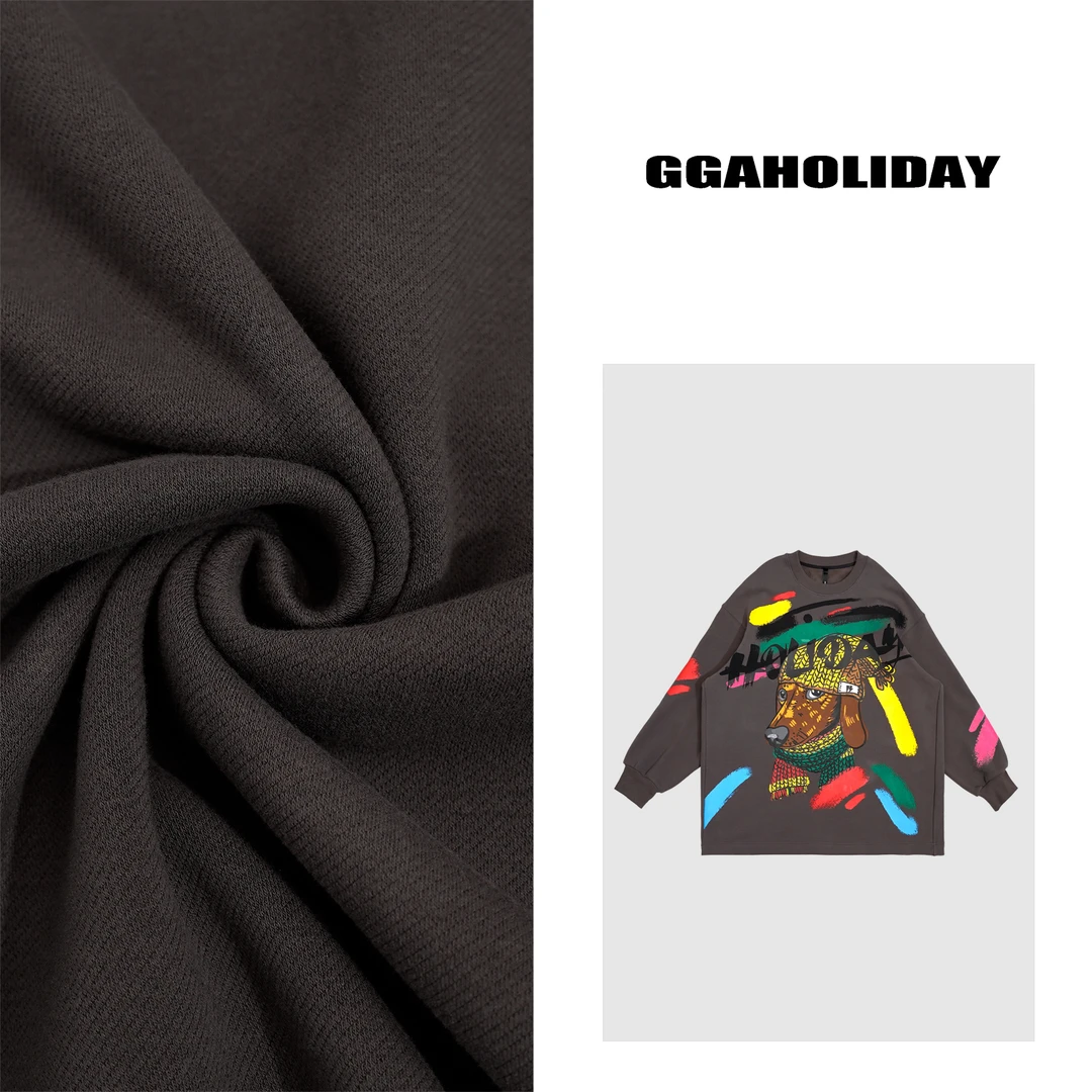 秋冬24新款时尚”冬日挚友“休闲百搭复古韩版宽松显瘦卫衣-144149