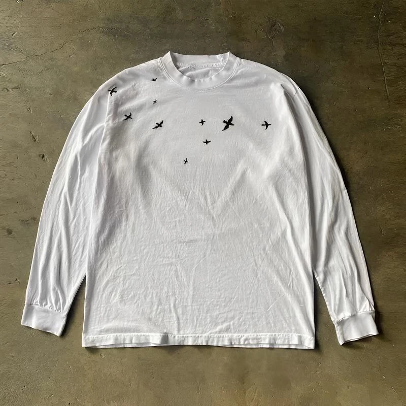 320G重磅抗起球卫衣美式圆领潮牌长袖宽松加绒大码上衣外套印花